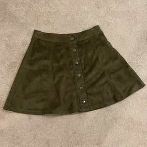 green velvet skirt